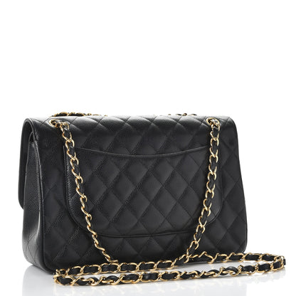 Chanel Caviar Quilted Jumbo Double Flap Black 4 of 10