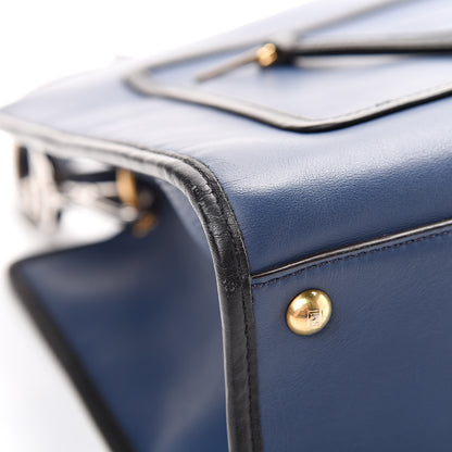 Fendi Vitello Century Opaco F is Fendi Bi-Color Regular Runaway Satchel Blu Scuro 8 of 13