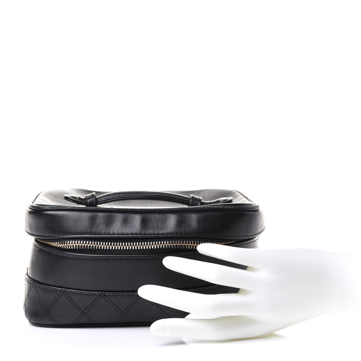 Chanel Lambskin Vanity Cosmetic Case Black 2 of 12