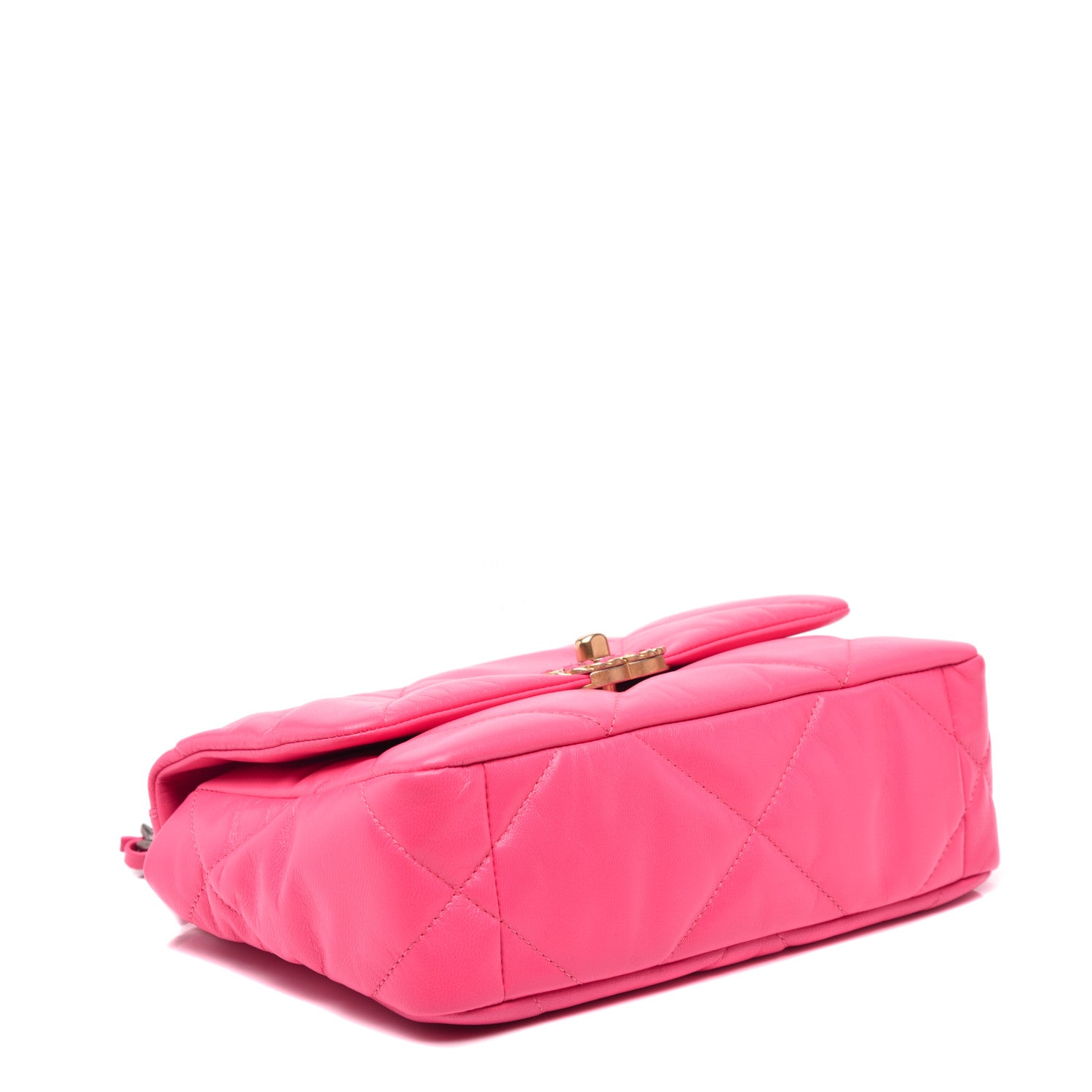 Chanel Shiny Goatskin Quilted Medium 19 Flap Pink 4 of 10