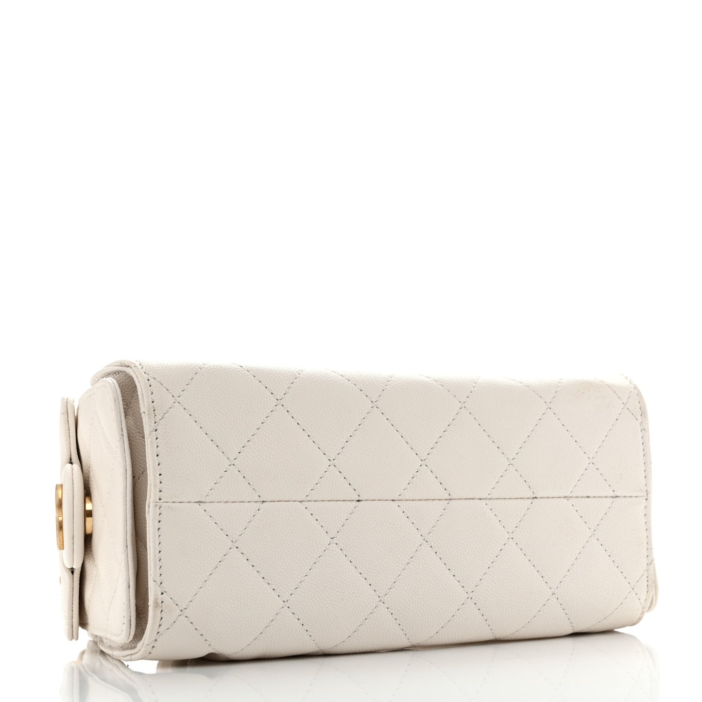 Caviar Quilted Mini Chanel 25 Handbag White