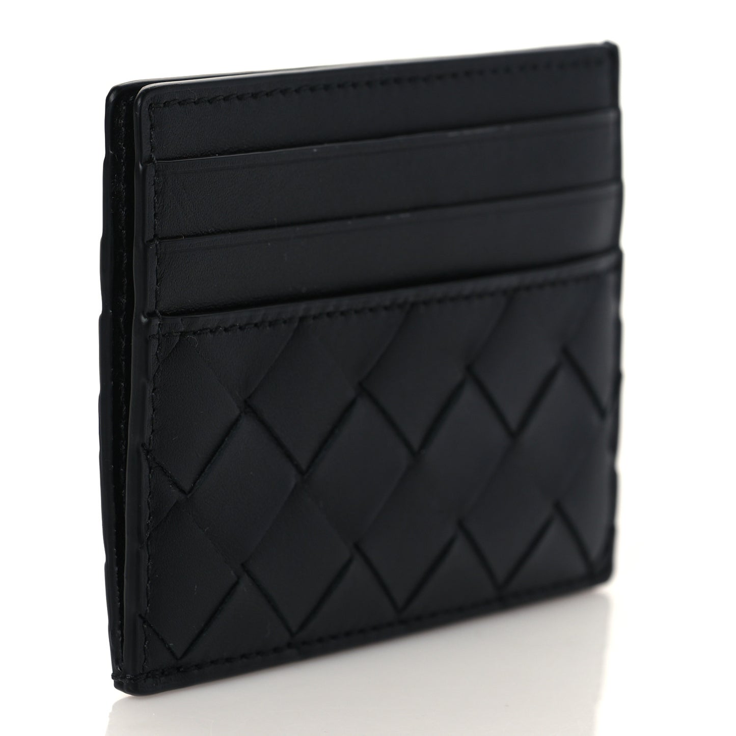 Intrecciato Card Holder Black
