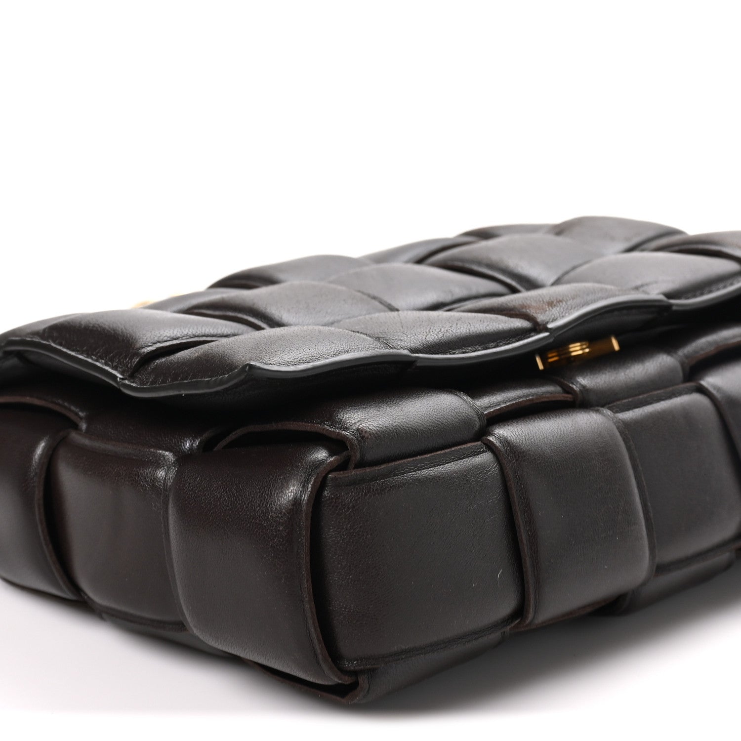 Bottega Veneta Lambskin Maxi Intreccio Padded Chain Cassette Crossbody Bag Fondant 8 of 10