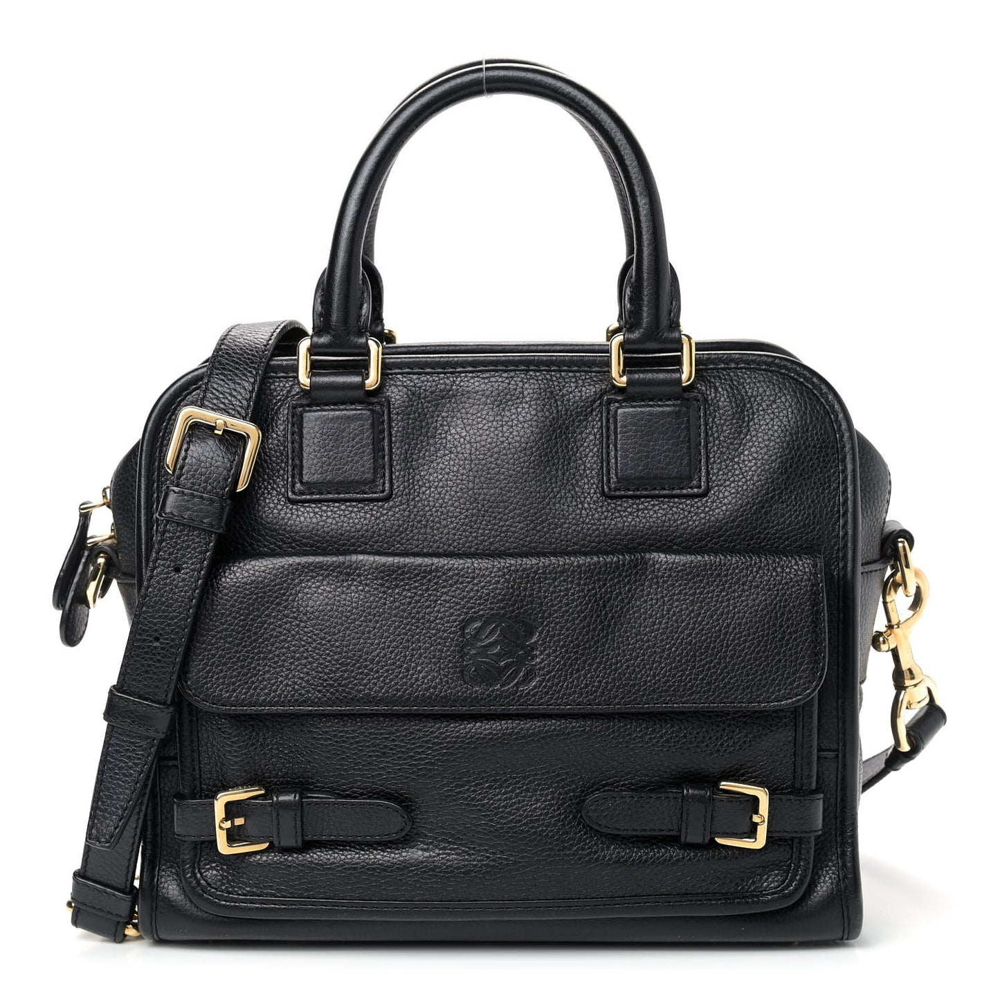 Grained Calfskin Cruz Tote Black