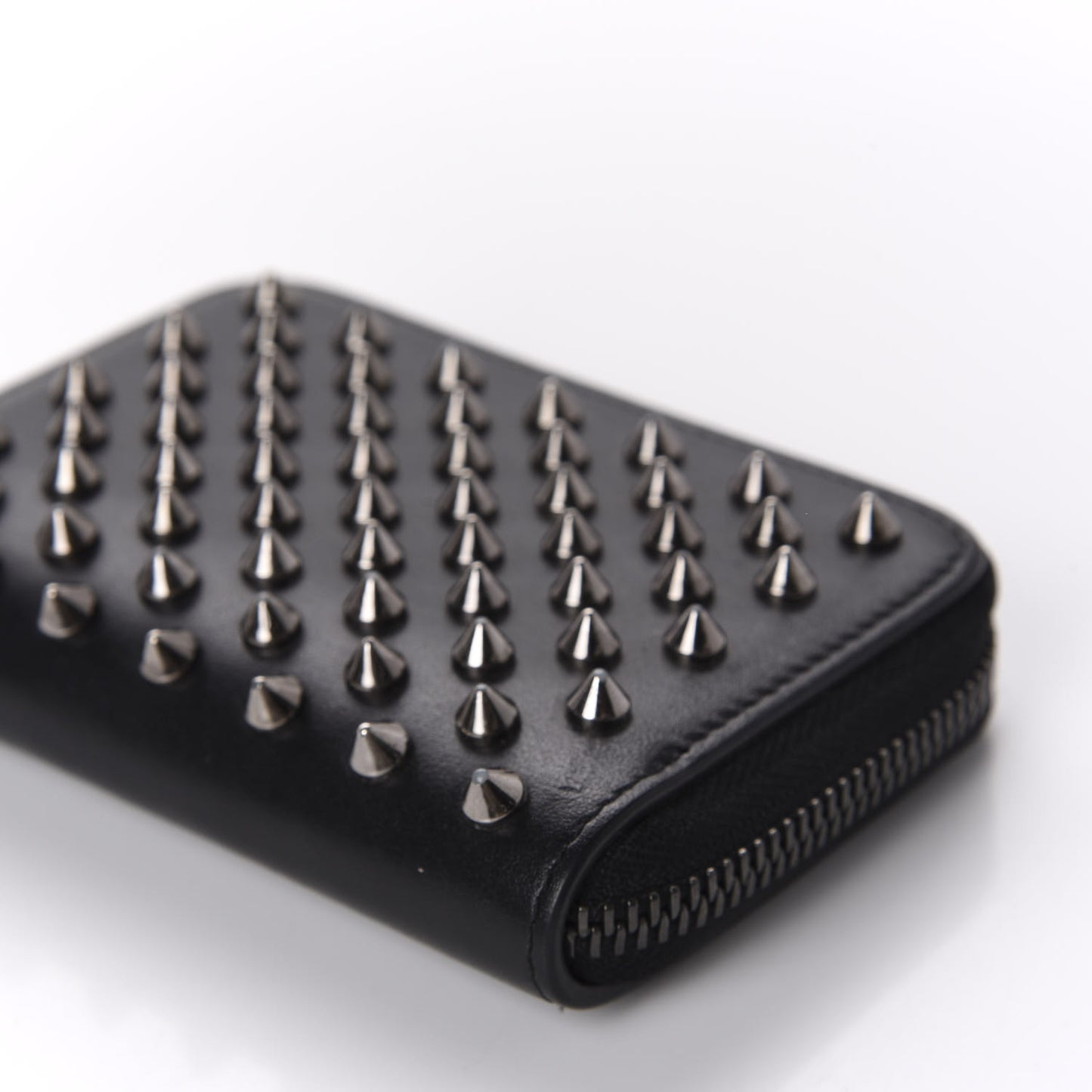 Calfskin Spiked Panettone Coin Purse Black