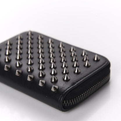 Christian Louboutin Calfskin Spiked Panettone Coin Purse Black 7 of 9