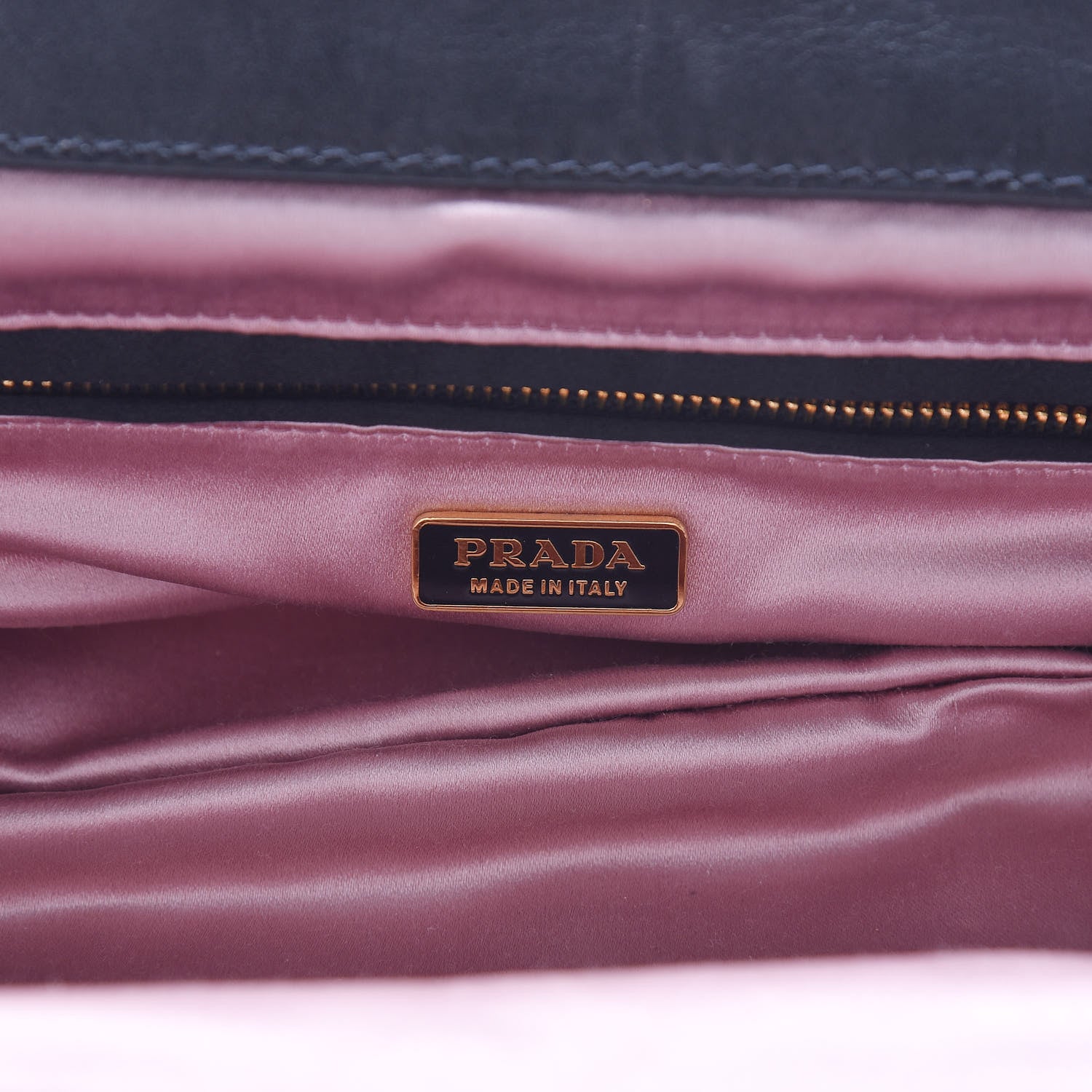 Prada Nappa Pleated Pochette Clutch Black 6 of 7