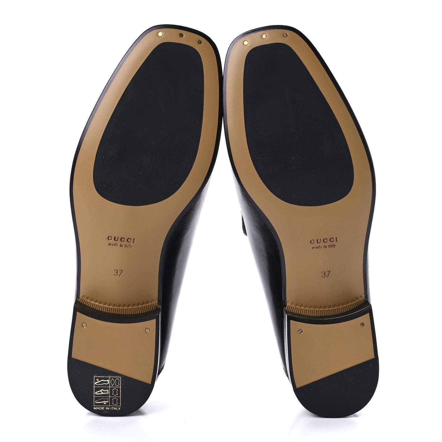Gucci Goatskin Womens Horsebit Mid-Heel Loafers 37 Black 5 of 8