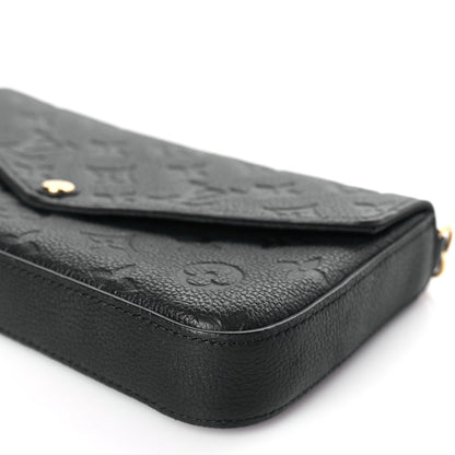 Louis Vuitton Empreinte Pochette Felicie Chain Wallet Black 9 of 10