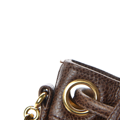 Chanel Caviar Drawstring Bucket Bag Brown 12 of 13