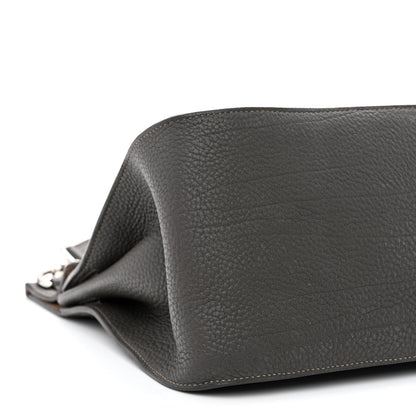 Hermes Taurillon Clemence Eclat Jypsiere 28 Etain Etoupe 8 of 16