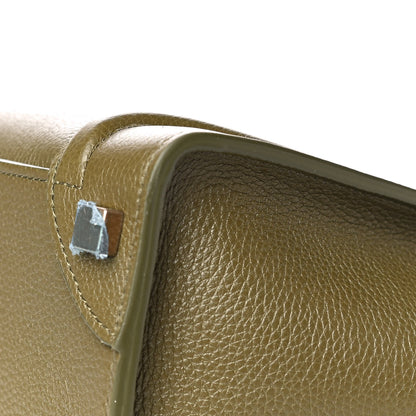 Celine Drummed Calfskin Micro Luggage Dark Olive 14 of 14