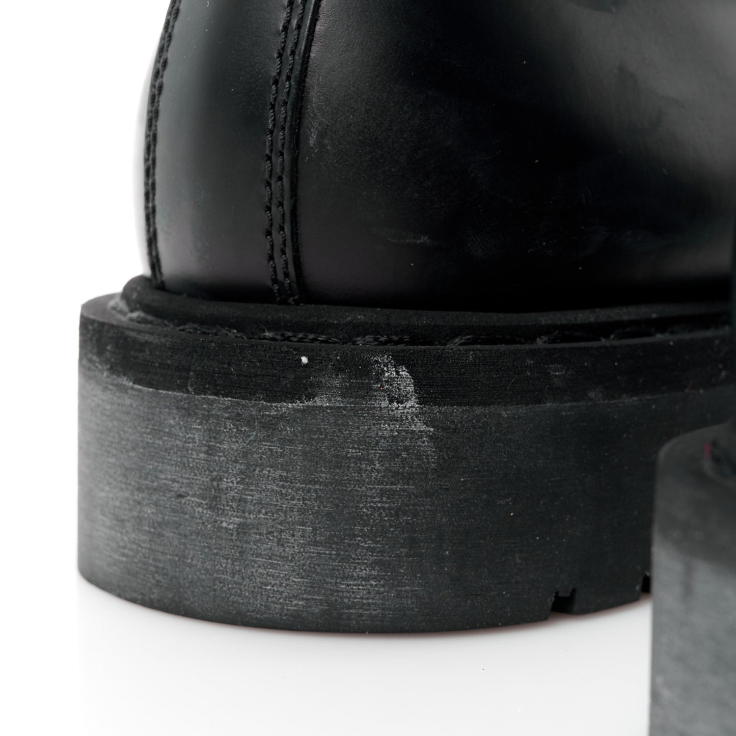 VALENTINO GARAVANI Calfskin Ruffle Heart Love Combat Boots 41 Black