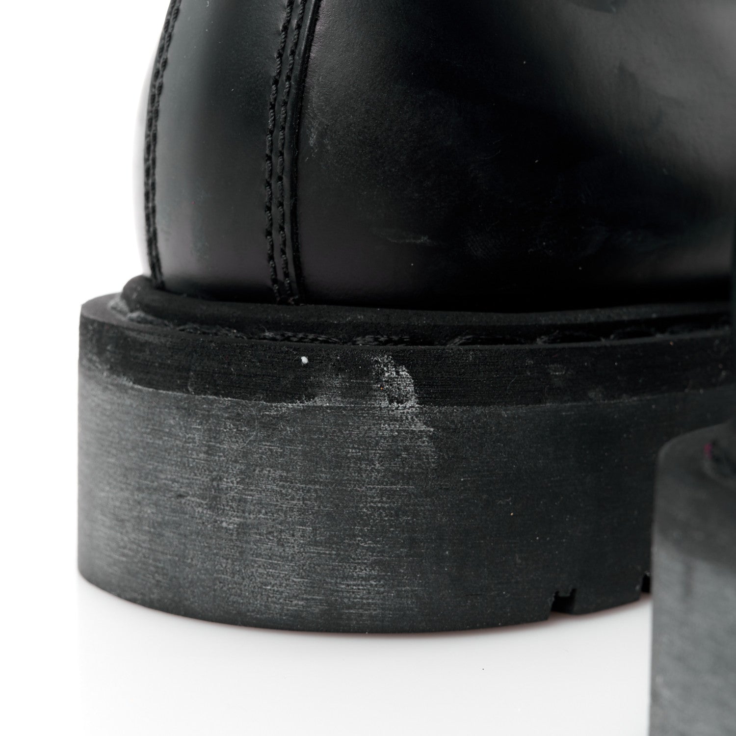 Valentino Garavani VALENTINO GARAVANI Calfskin Ruffle Heart Love Combat Boots 41 Black 11 of 11