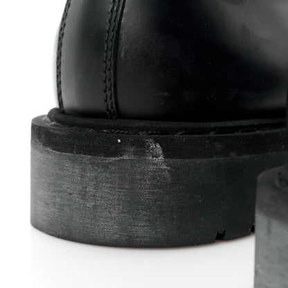 Valentino Garavani VALENTINO GARAVANI Calfskin Ruffle Heart Love Combat Boots 41 Black 11 of 11