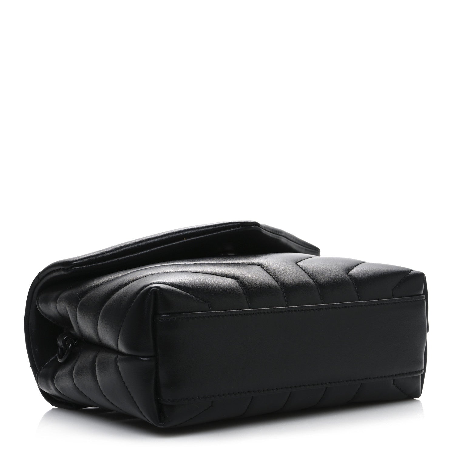 Saint Laurent Calfskin Y Quilted Monogram Monochrome Toy Loulou Crossbody Bag Black 4 of 13