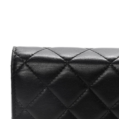 Chanel Lambskin Quilted Wallet On Chain WOC Black 18 of 20