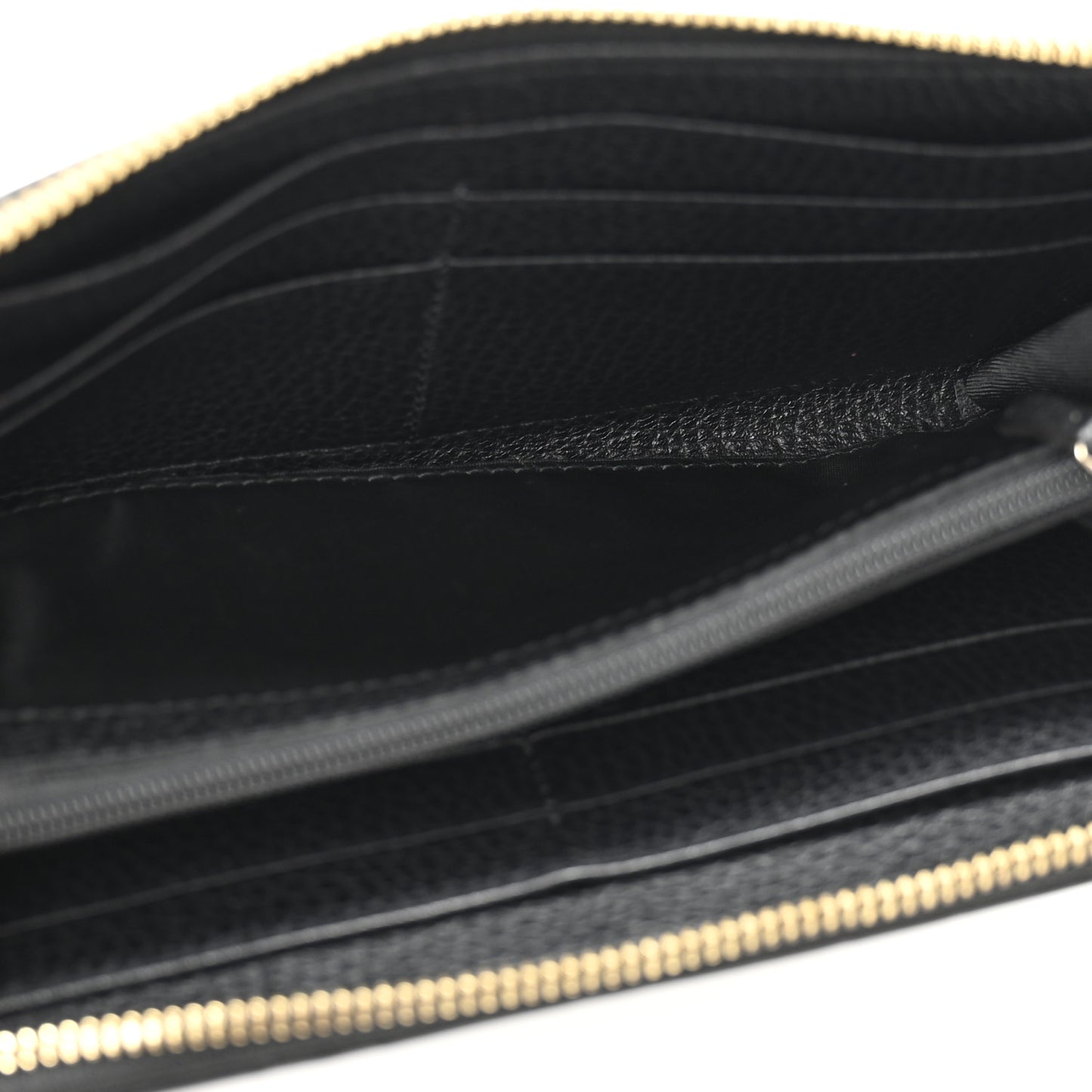 Guccissima Signature Zip Around Organizer Wallet Black
