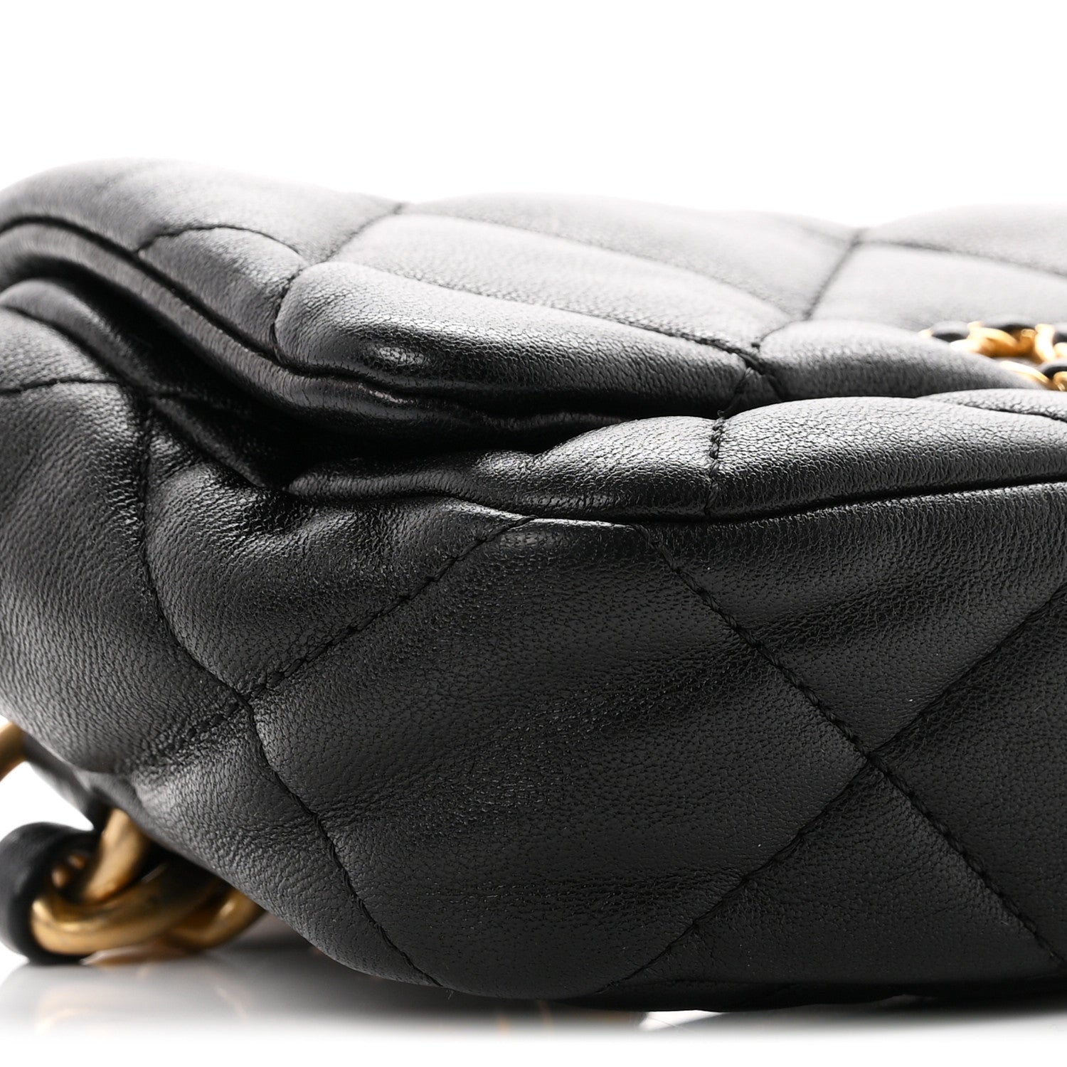 Chanel Lambskin Quilted Chanel 19 Waist Bag Black 8 of 9