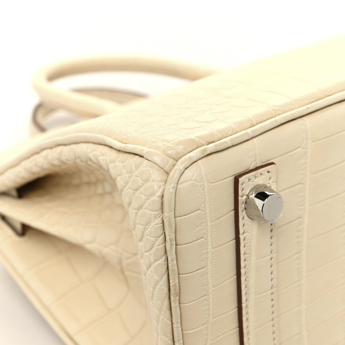 Matte Alligator Birkin 25 Vanille
