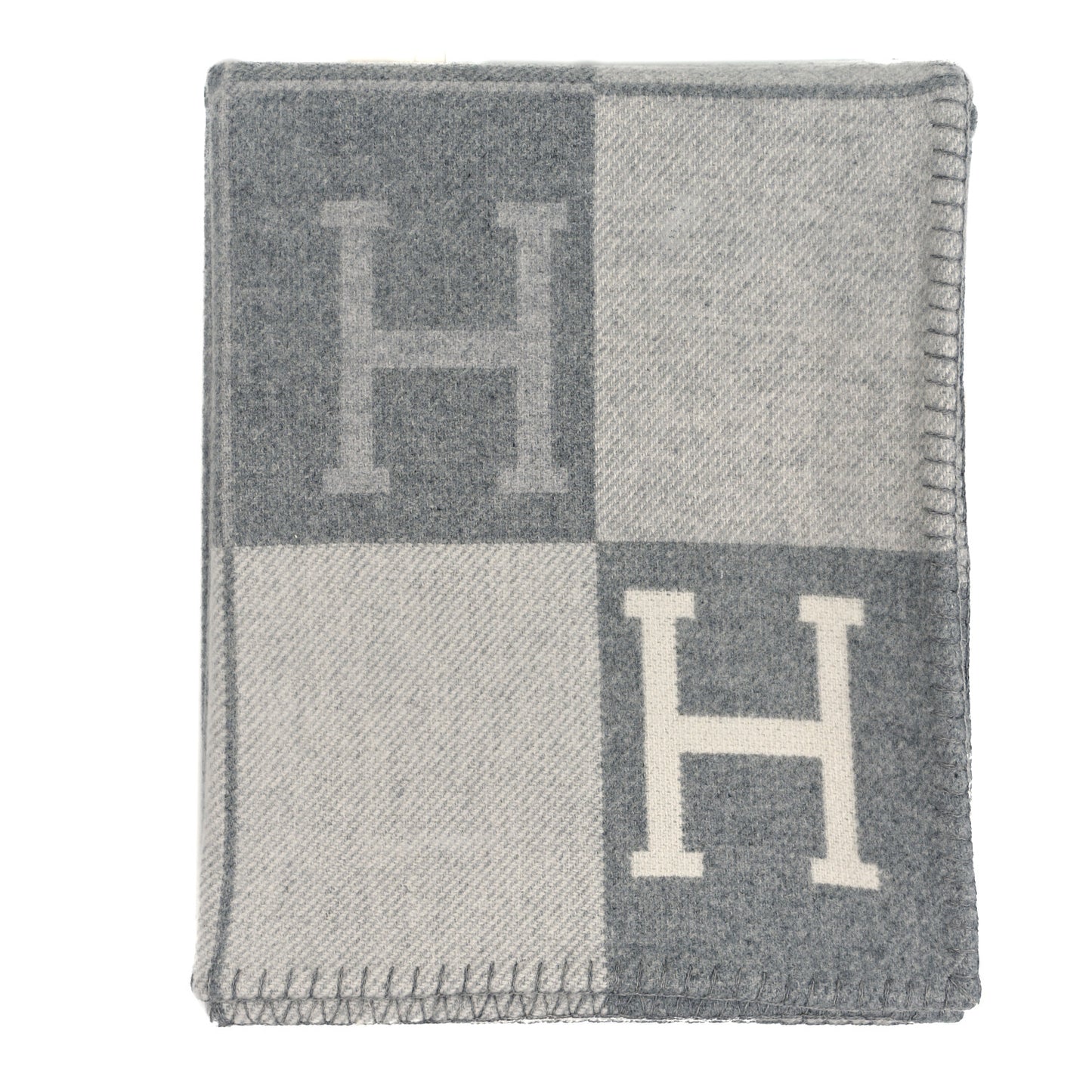 Wool Cashmere Avalon III Blanket Ecru Gris Clair