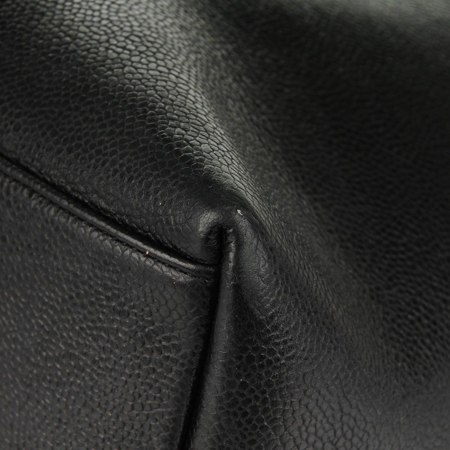 Caviar Large CC Shoulder Bag Black