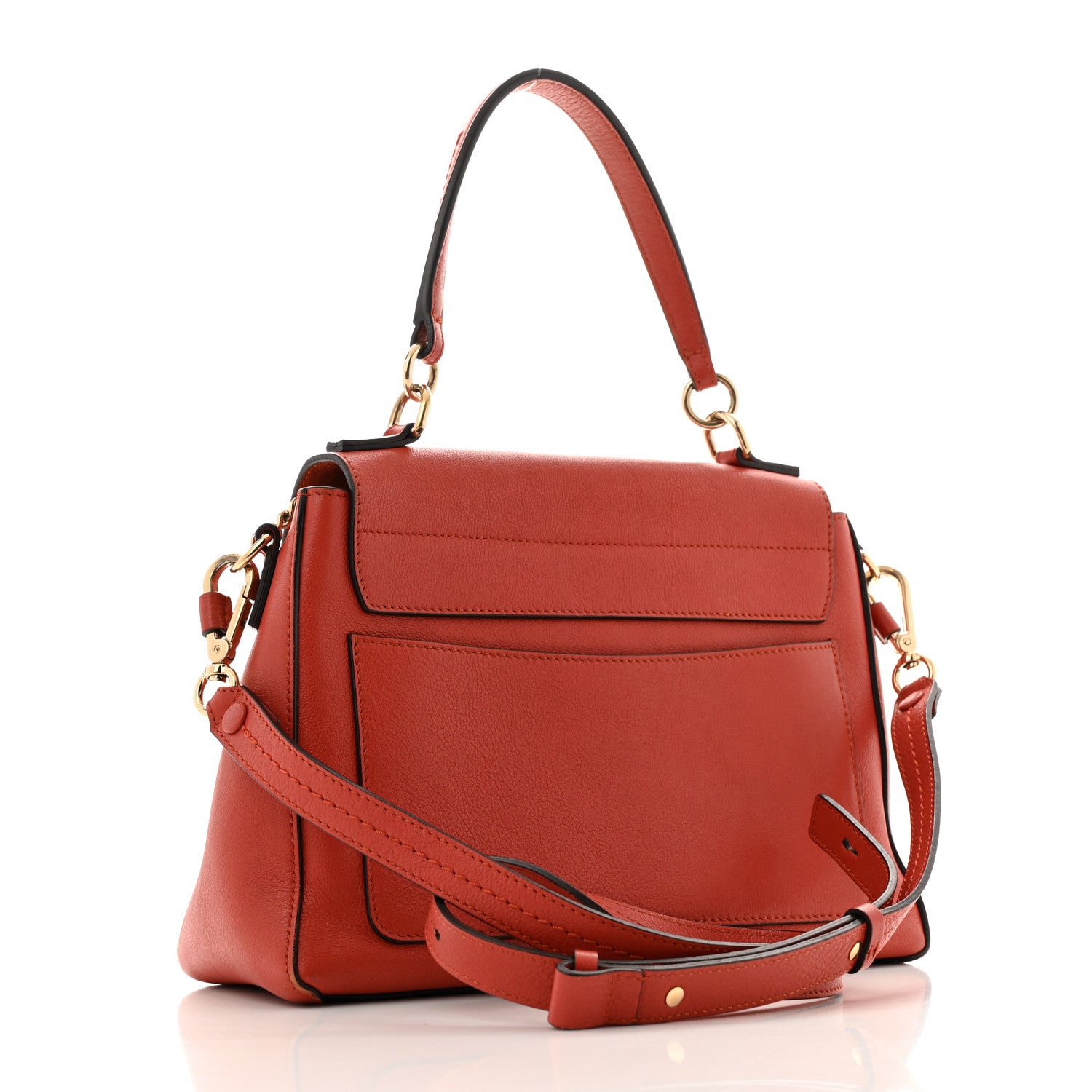Chloe Calfskin Small Faye Day Shoulder Bag Dahlia Red 3 of 14