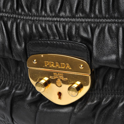 Prada Nappa Dressy Gaufre Flap Bag Nero Black 10 of 12