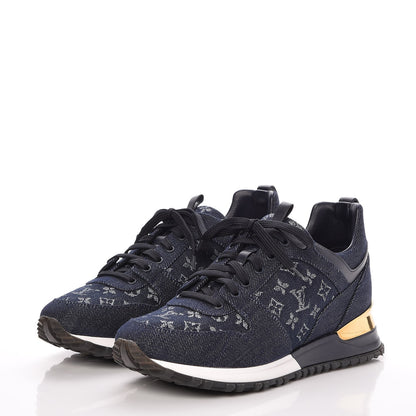 Louis Vuitton Denim Monogram Run Away Sneakers 40 Blue 3 of 8