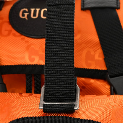 Gucci Econyl Nylon Monogram Off The Grid Utility Pocket Backpack Carrot Orange Black 13 of 16