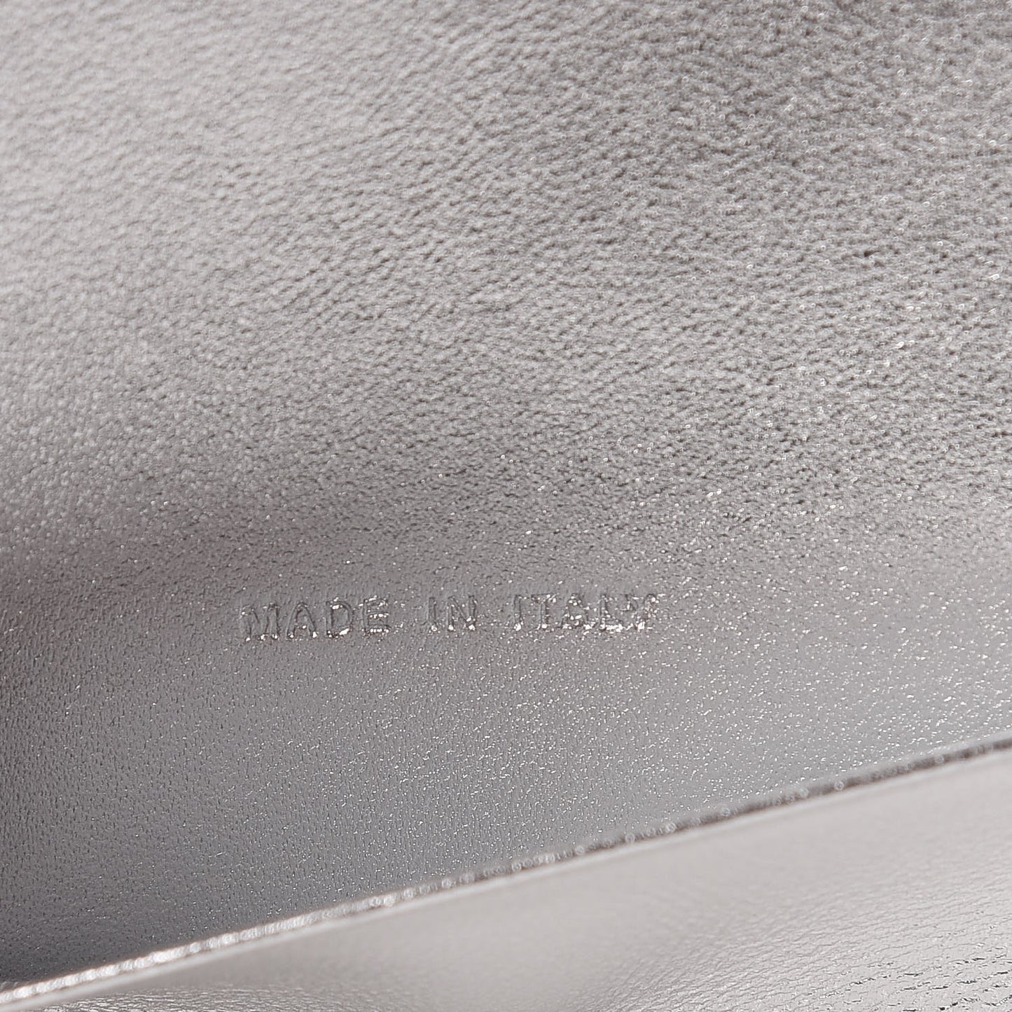 Metallic Lambskin Quilted Passport Holder Silver