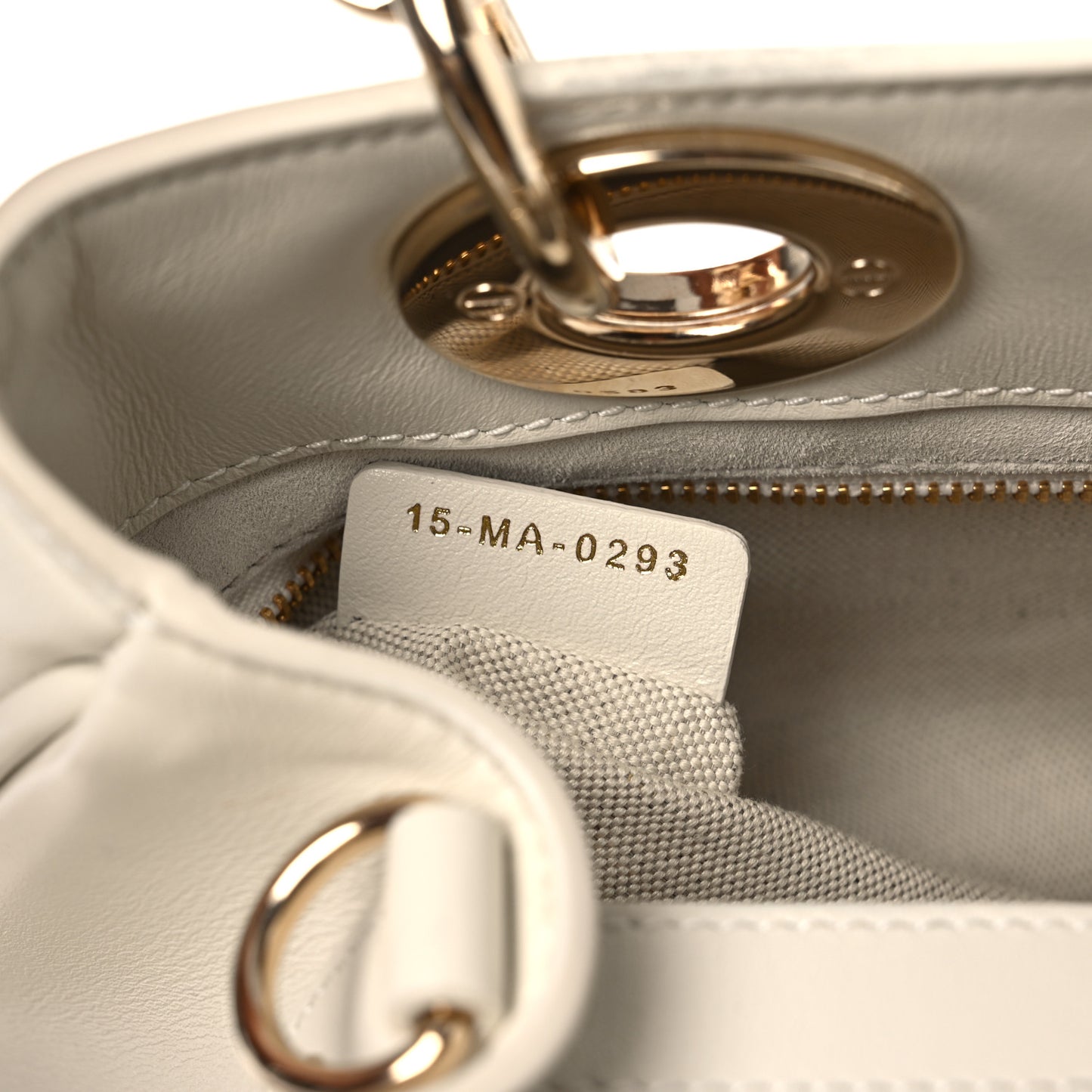 Calfskin Cannage Medium The Lady 95.22 White