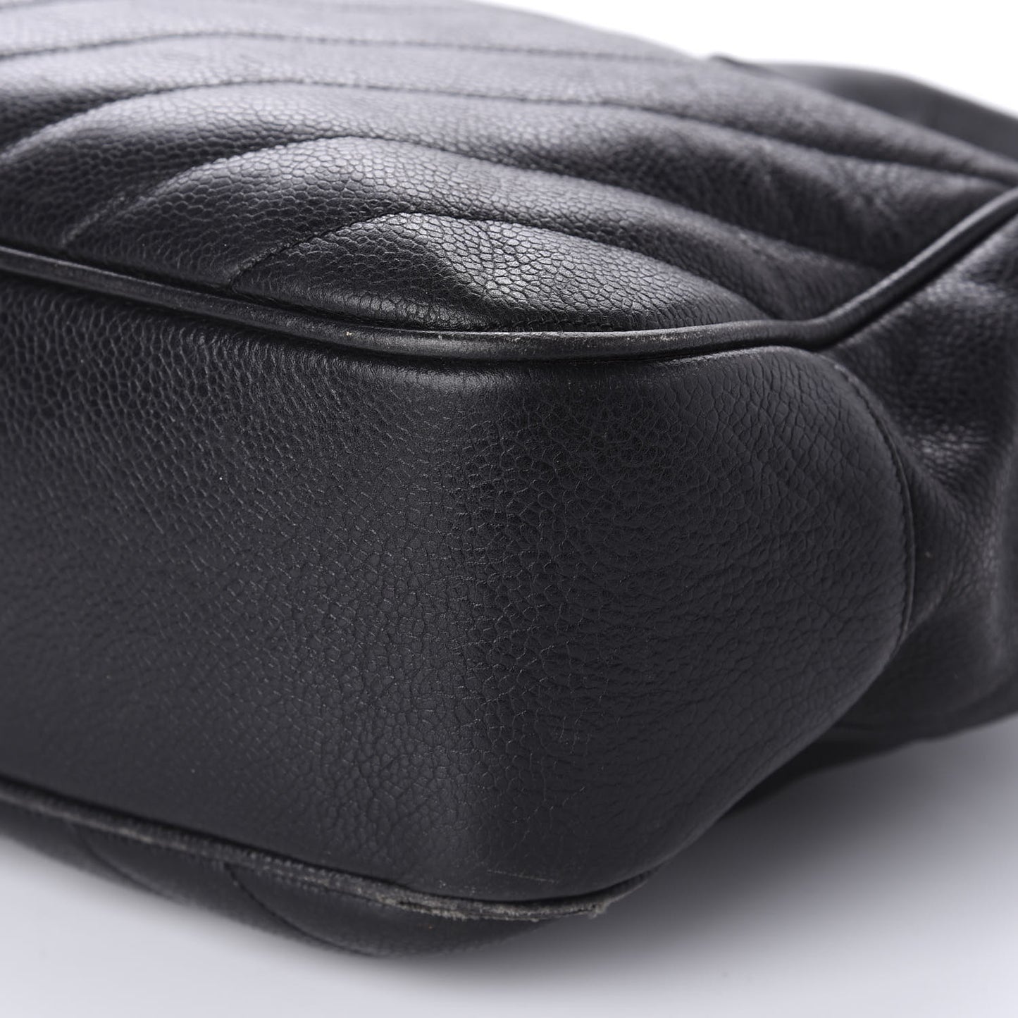 Caviar Chevron Top Handle Bag Black