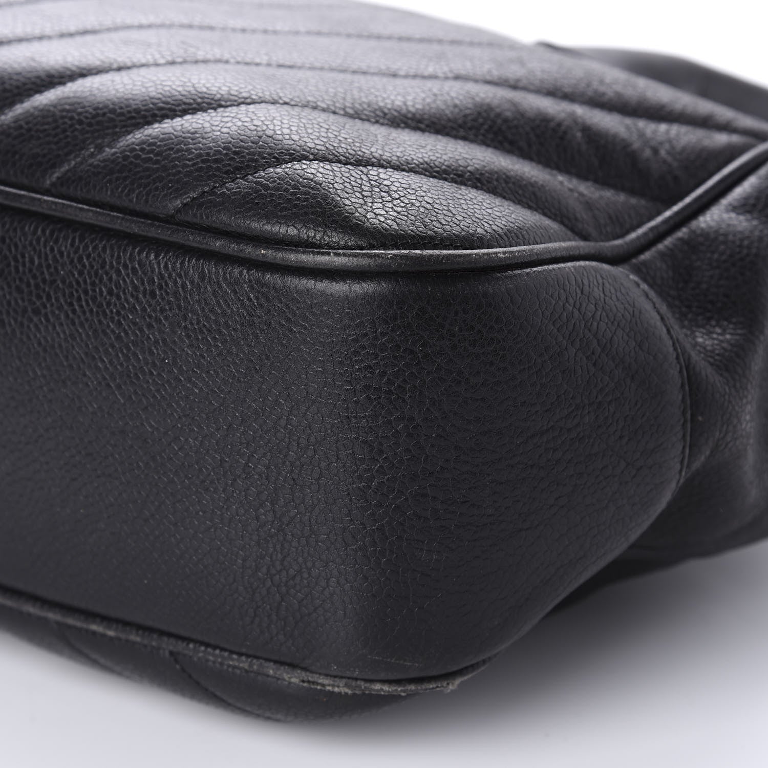 Chanel Caviar Chevron Top Handle Bag Black 7 of 17