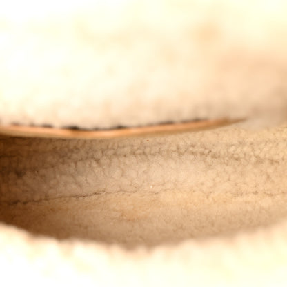 Christian Dior Suede Shearling Medium Bobby Flap Natural 5 of 9