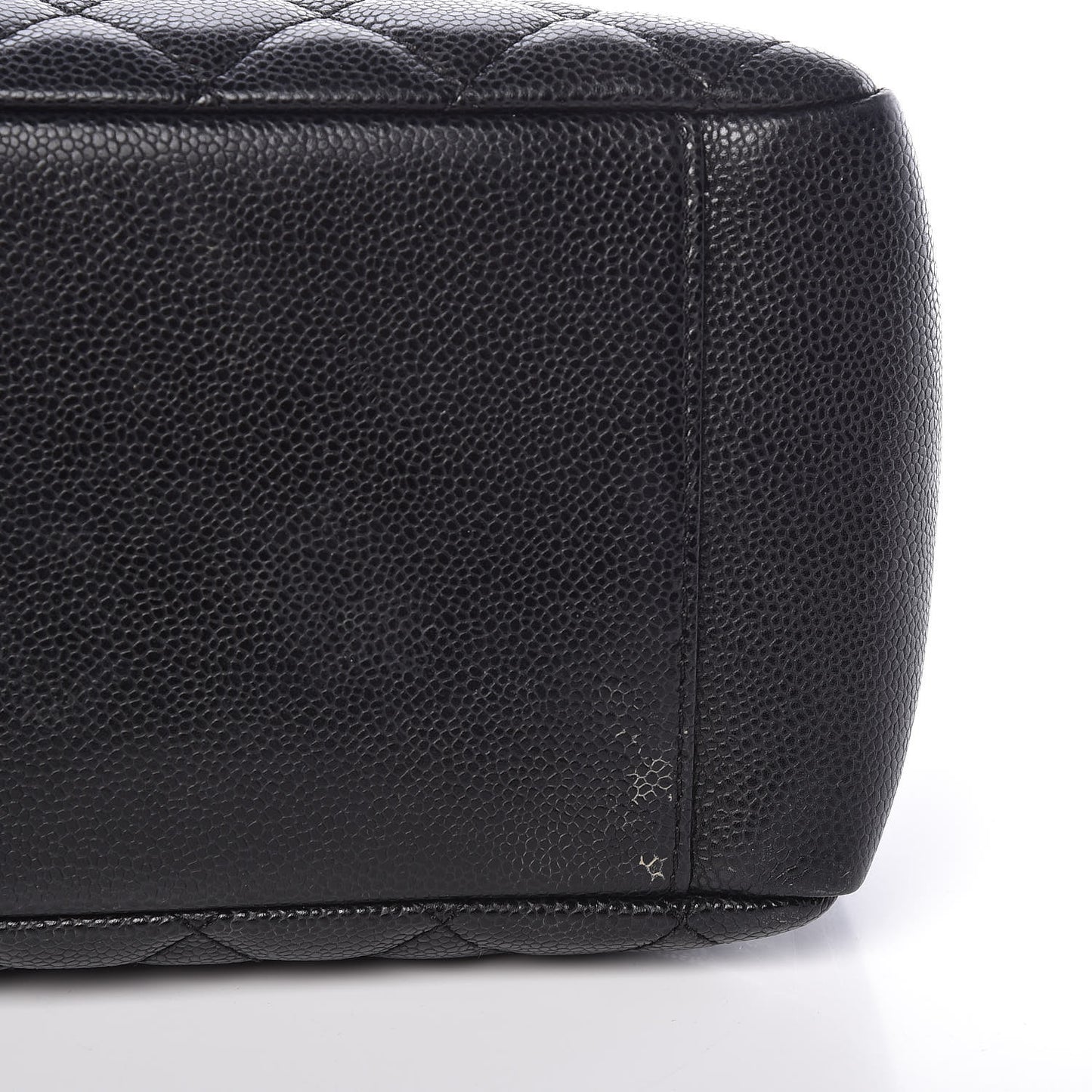 Caviar Quilted Grand Shopping Tote GST Black