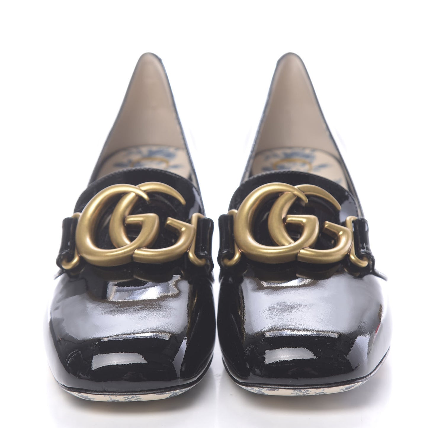 Vernice GG Victoire 55mm Loafer Pumps 36.5 Black