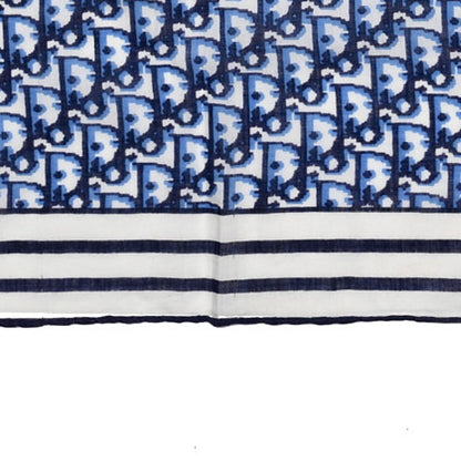 Christian Dior Cotton Oblique Scarf Blue 7 of 8