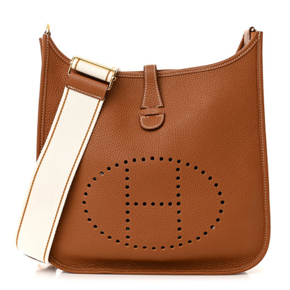 Hermes Taurillon Clemence Amazone Evelyne PM III Gold 1 of 11