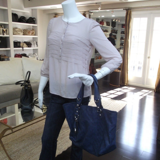 Guccissima Medium Icon Bit Tote Blue