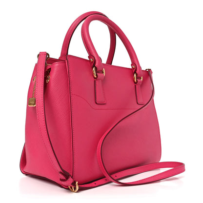 Salvatore Ferragamo Printed Calfskin Beky Tote Framboise 2 of 8