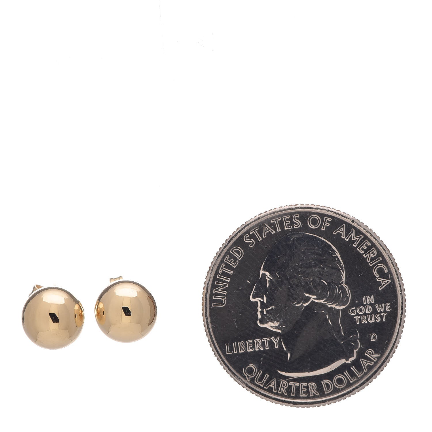 Tiffany 18K Yellow Gold 8mm HardWear Ball Earrings 2 of 5
