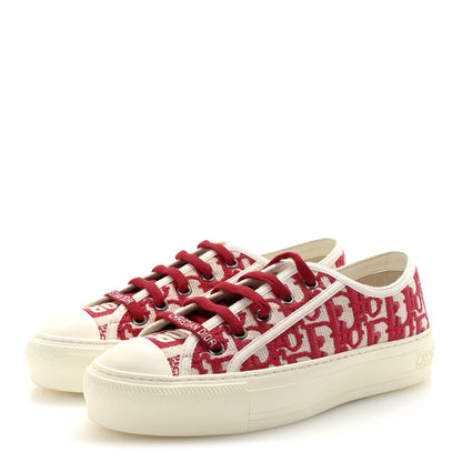 Christian Dior Canvas Oblique Walk'N'Dior Low Top Sneakers 35 Framboise 4 of 9