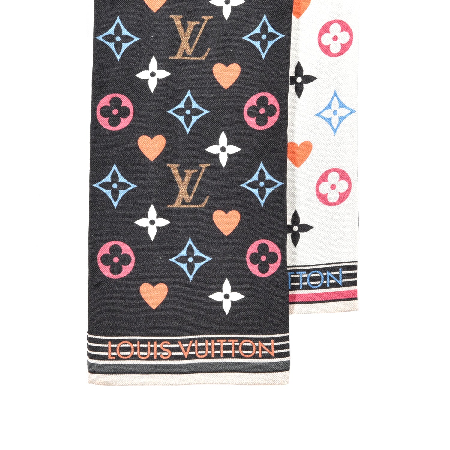 Louis Vuitton Silk Game On Bandeau Black White 2 of 3