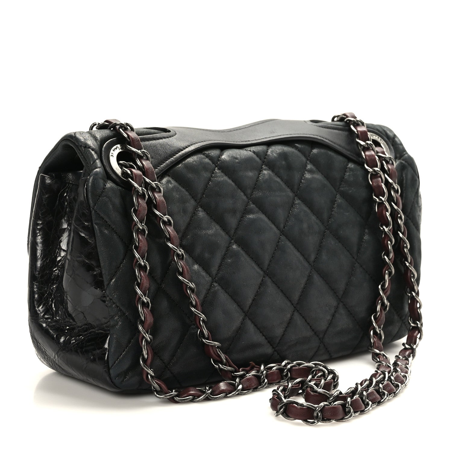 Chanel Iridescent Calfskin Medium In the Mix Flap Black 3 of 10