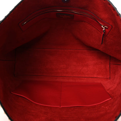Valentino Garavani Grained Calfskin Rockstud Shoulder Tote Rouge Pur 5 of 10