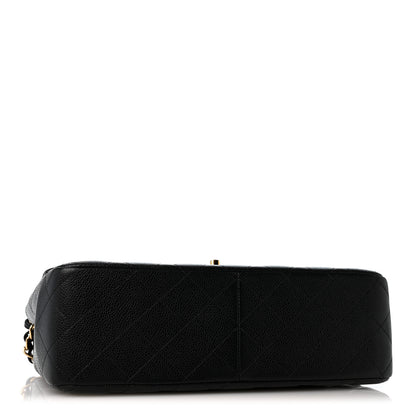 Chanel Caviar Quilted Jumbo Double Flap Black 3 of 12