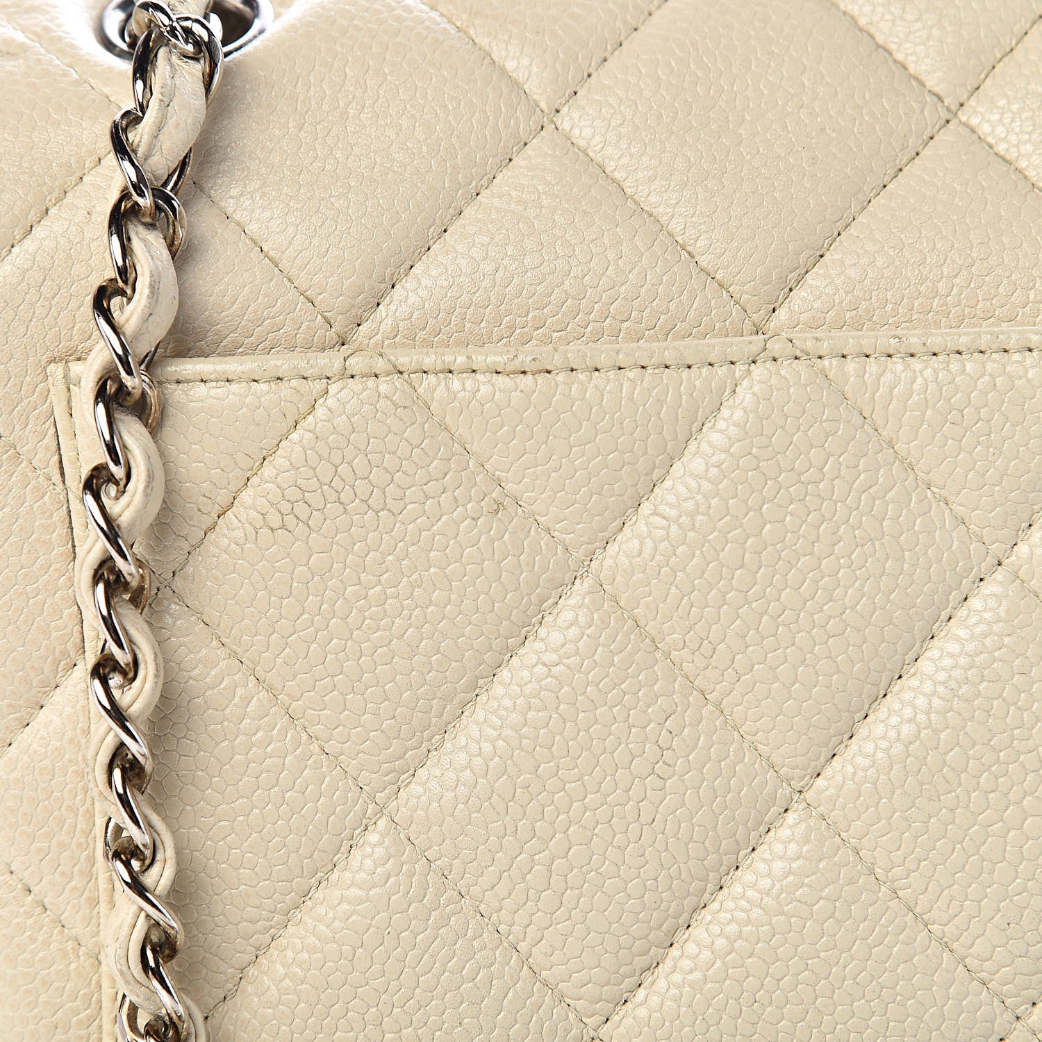 Chanel Caviar Quilted Small Single Flap Light Beige 18 of 21