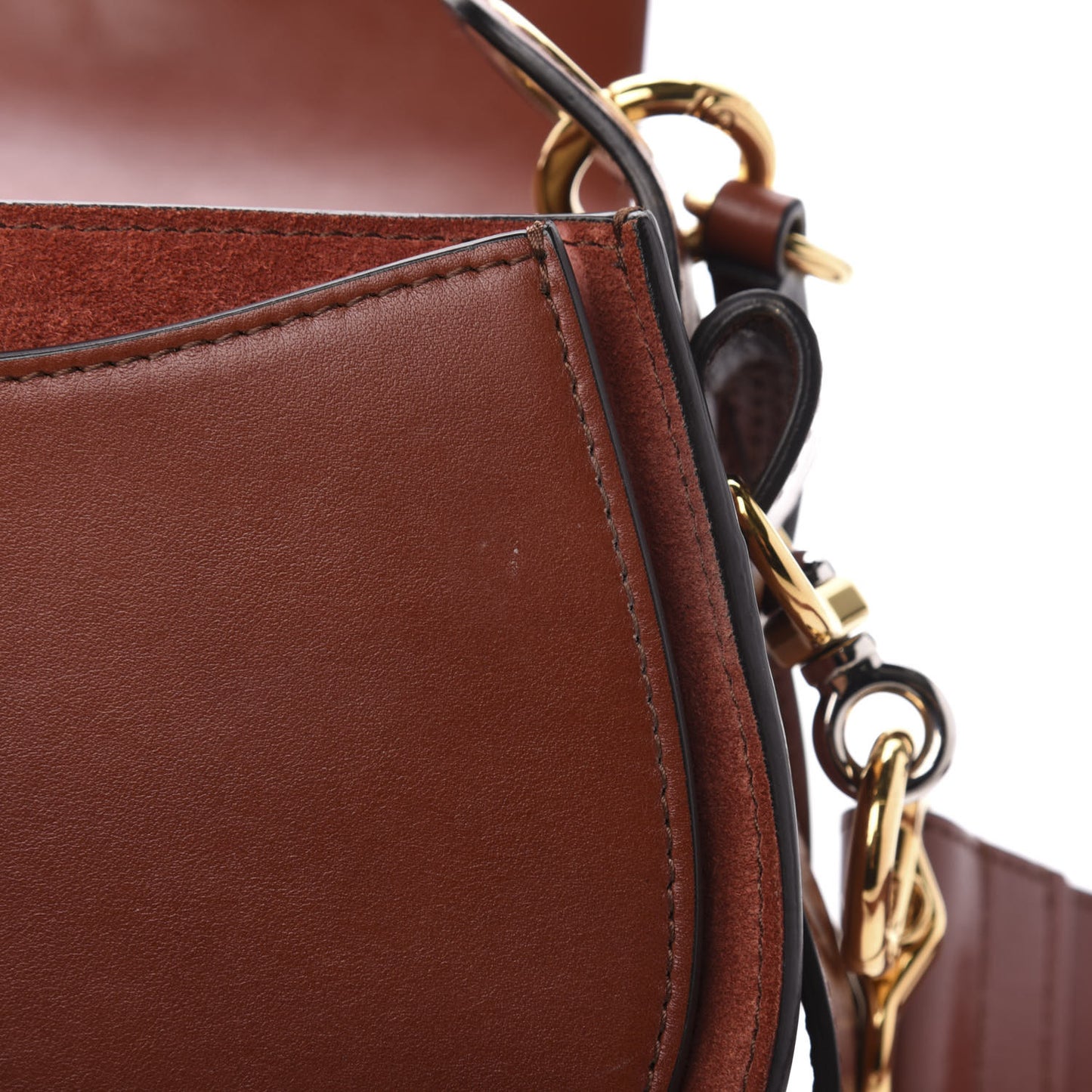 Calfskin Small Tess Bag Sepia Brown