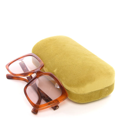 Gucci Crystal Square Frame Sunglasses GG0418S Tortoiseshell 9 of 9